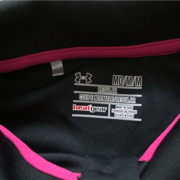 Women’s Under Armour Breast Cancer Awareness Polo shirt size M - Picture 9 of 10
